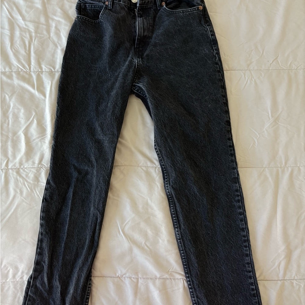 Zara Women's Straight Leg Jeans — Black Wash
